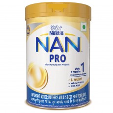 Nestle NAN PRO 1 Infant Formula Powder (Upto 6 months), Stage 1- 400g TIN Pack